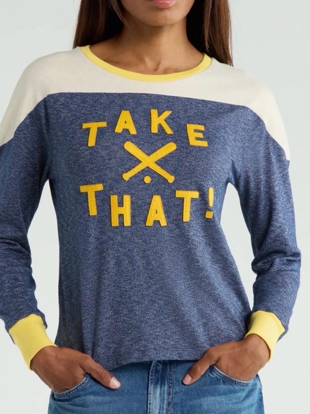 MOTHER Hail Mary crew neck long sleeve sweatshirt size L